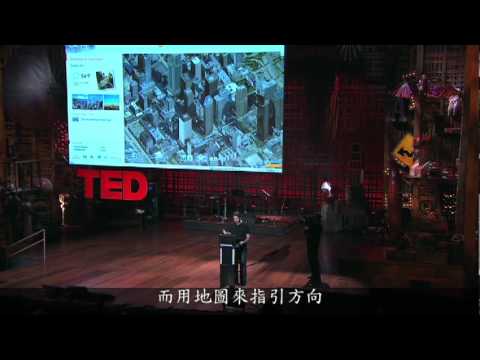 影片>TED演講：示範應用增強實境技術的地圖Biaise Aguera y Arcas